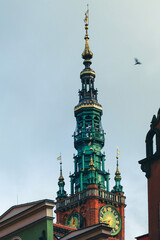 Gdańsk, wieża kościoła, wieża zegar © Anna Korpak