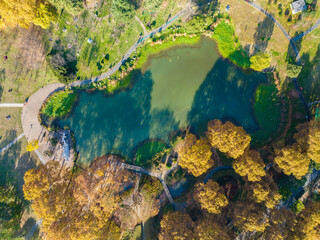 Wuhan Liberation Park late autumn scenery in Hubei, China