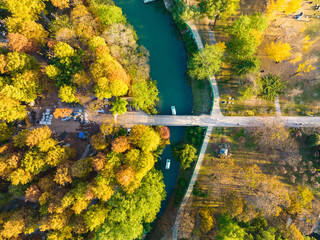 Wuhan Liberation Park late autumn scenery in Hubei, China