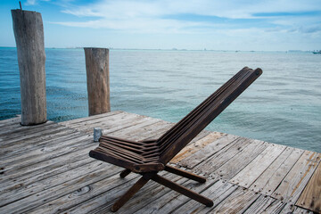 Silla en muelle, Isla Mujeres