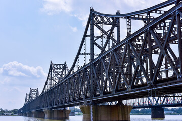 Site of Yalu River Bridge in Dandong, China