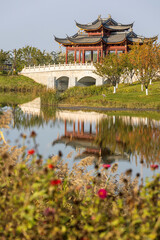 Fototapeta premium The bridge over the lake