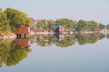 Obraz premium Hubei Wuhan East Lake Scenic Area Late Autumn Scenery