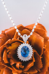 Studio shoot of  diamond jewelry 