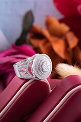 Studio shoot of  diamond jewelry 