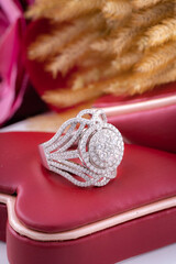 Studio shoot of  diamond jewelry 