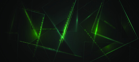 technology background and bit hacker network and binary assembly matrix 