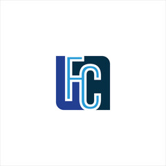 Fototapeta premium letter f c logo vector template emblem