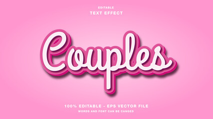 Couples Editable Text Effect