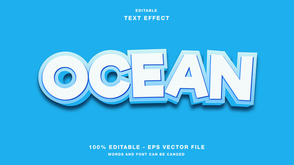 Ocean Editable Text Effect