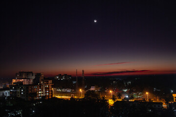 night view of the city