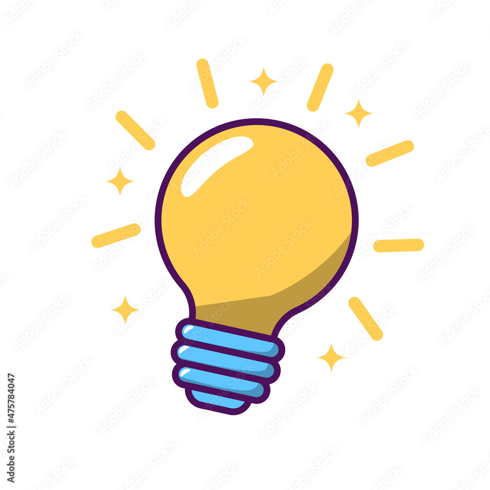 Canvas Prints lightbulb vector illustration isolated on white background suitable for idea icon