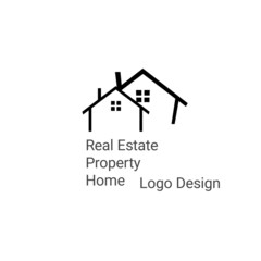 Green icon Real Estate Property Home Logo Design For companies logo White background