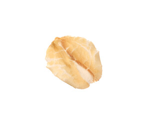 Dry raw oatmeal grain isolated on white