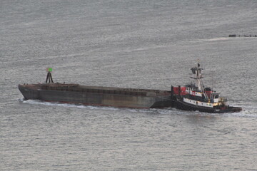 barge in the harbor