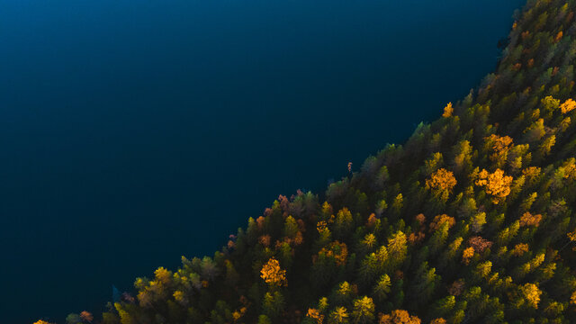 Top view of Aulanko nature reserve in Hameenlinna, Finland