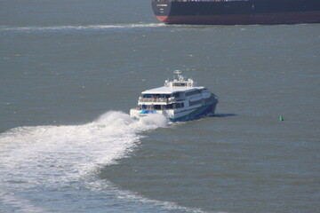 ferry in the harbor
