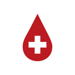 Fototapeta premium blood donation needed icon symbol illustration on white background