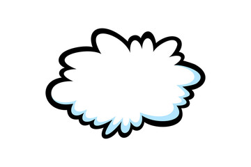 Comic thinking speech bubbles. Think shapes like in comicbooks. Vector illustration isolated in white background