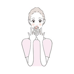 女性表情　困る