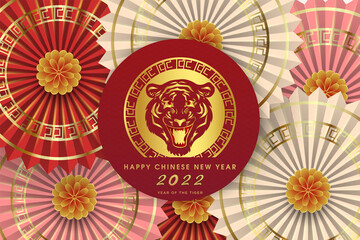 Red chinese new year 2022 Premium.