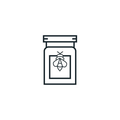 Beeswax thin line Icon stock illustration. Beekeeping and apiary-related icon.