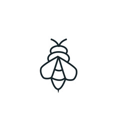 Honey Bee thin line Icon stock illustration. Beekeeping and apiary-related icon.