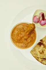 Closeup of butter Chicken in Plate