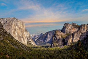 Landscape of Yosemite National Park in USA in autumn