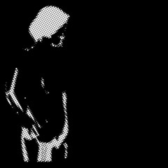 Bikini Girl image with dots element