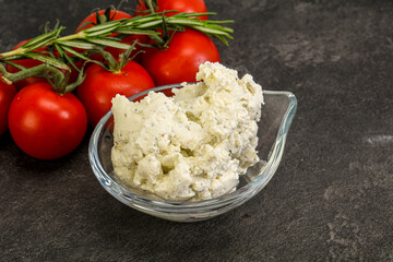 Soft cream cheese with herbs