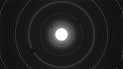 Dark Solar Stroke line Orbit around the White Planet Background