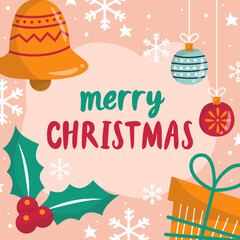 Merry Christmas Cute Doodle Social Media Post