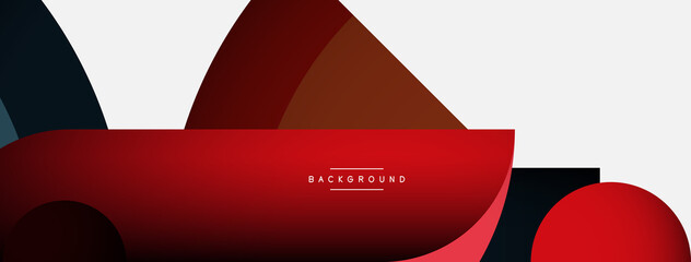 Trendy shapes, color minimal design composition, lines and shadows for wallpaper banner background or landing page