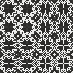 Vector seamless Ukrainian pattern. Ornament of the Slavic peoples of Eastern Europe. Cross stitch pattern
