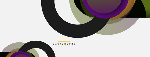 Creative geometric wallpaper. Minimal abstract background. Circles composition vector illustration for wallpaper banner background or landing page