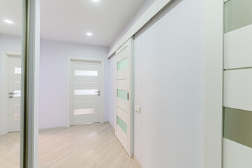 Russia, Moscow- May 08, 2020: interior room apartment modern bright cozy atmosphere. general cleaning, home decoration, preparation of house for sale