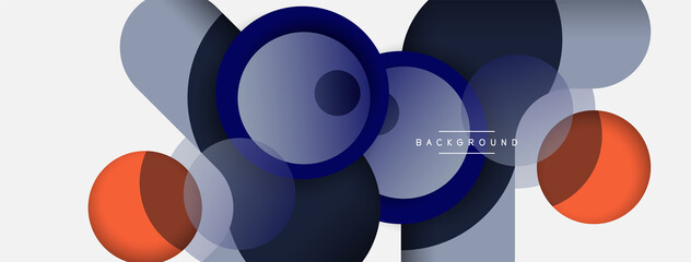 Circle and round shapes abstract background. Vector illustration for wallpaper banner background or landing page