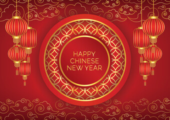 Obraz na płótnie Canvas chinese new year art vector background 