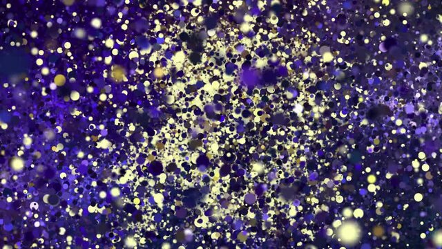 Zodiac sign Aquarius a symbol of the constellation of bright stars of the horoscope. Abstract animation consisting of many particles of the zodiac sign transition from the stars to its symbol.