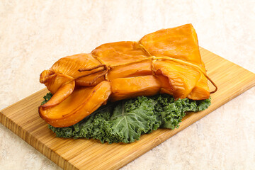 Smoked squid appetizer snack isolated