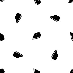 Seamless pattern of repeated black iron symbols. Elements are evenly spaced and some are rotated. Vector illustration on white background