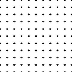 Square seamless background pattern from geometric shapes. The pattern is evenly filled with black pot symbols. Vector illustration on white background