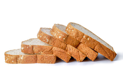 sliced bread isolated on white background
