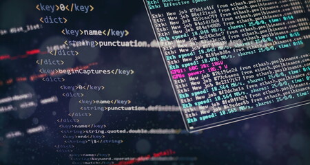 Programming source code HTML for Website development. Server logs analysis.