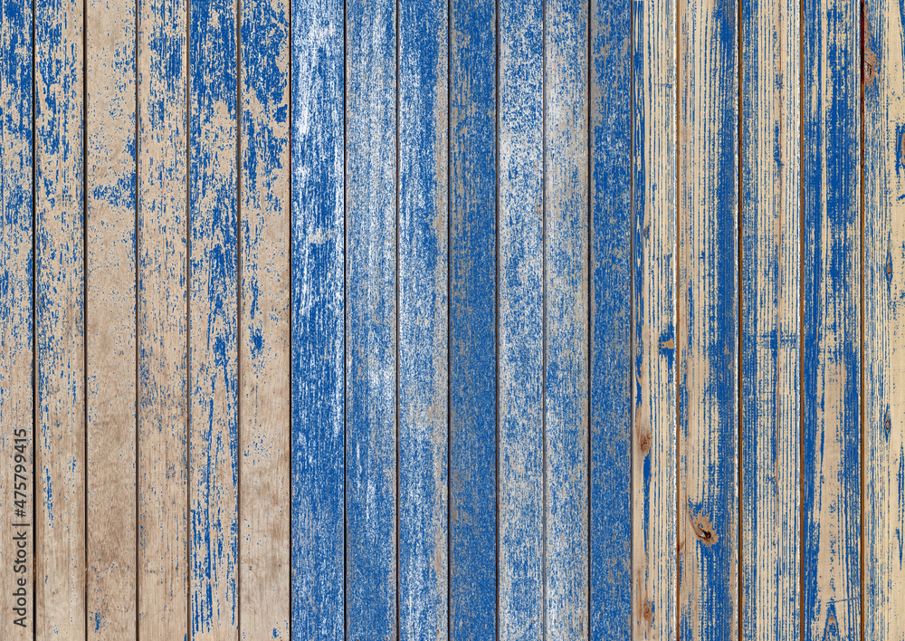 Sticker blue wood texture