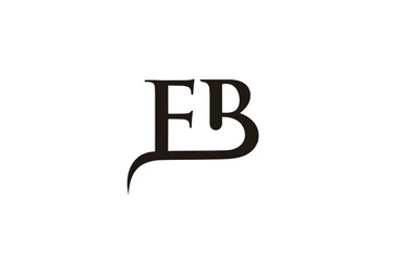 initial EB logo design vector