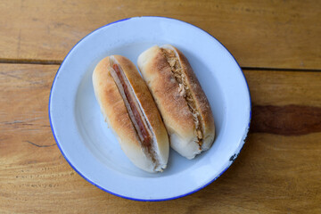 Vietnamese bread on plate for breakfast
