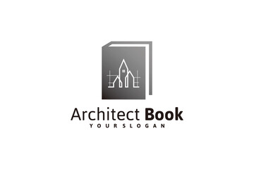 book logo design inspiration with a logo design building.
