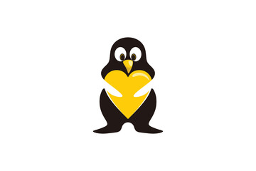 penguin logo design inspiration with balloon